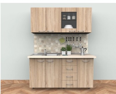 Bucatarie Lorena Sonoma/Wenge 160 cm foto