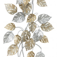 Decoratiune de perete 3D Leaf, Mauro Ferretti, 50x7.5x90.5 cm, fier