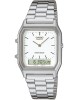 Ceas Casio Vintage AQ-230A-7DMQ Unisex, Hibrid, Curea Inox, Rezistent Apa
