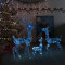 vidaXL Decorațiune de Crăciun familie reni 300 LED-uri albastru acril