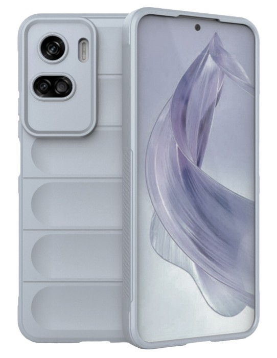 Husa Wave din Silicon compatibila Honor 90 Lite Anti-Shock, Gri