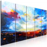 Cumpara ieftin Tablou - Colourful Sky (5 Parts) Narrow 200x80 cm