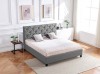 Pat Hypnotic 180x200 cm Tapitat Catifea Gri Somiera Inclusa (cod ML 1705-04)
