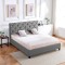 Pat Hypnotic 180x200 cm Tapitat Catifea Gri Somiera Inclusa (cod ML 1705-04)