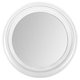 Oglindă rotundă de perete cu cadru din plastic, alb, &Oslash;54x3.8cm, CMCLASS