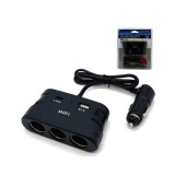 &Icirc;ncărcător Auto Olesson 120w, Multifuncțional cu Priză USB și Type-C