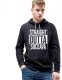 Hanorac Barbati Negru - Straight Outta Suceava - L, THEICONIC