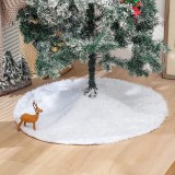 Cumpara ieftin Covor Alb pentru Bradul de Craciun, Diametru 90 cm, Pufos Imitatie Blana/Zapada