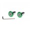 Set 2 capeti ghidon drepti, pentru motociclete, culoare verde, diametru 30mm Cod Produs: MX_NEW ABABE031G
