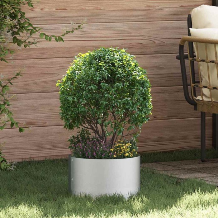vidaXL Ghivece pentru grădină 5 pcs Argintiu 30 x 30 x 20 cm