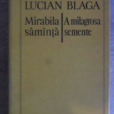 MIRABILA SAMINTA. A MILAGROSA SEMENTE. EDITIE BILINGVA ROMANO-PORTUGHEZA-LUCIAN BLAGA