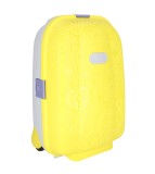 Troler Voiaj Pentru Copii Cu Roti silentioase, autocolante nume, galben, 43 x 30 x 19 cm