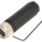 Conector M8 mamă drept pe cablu 4A