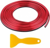 Banda auto decorativa pentru interior Starpia, 10 m, PVC, negru, rosu