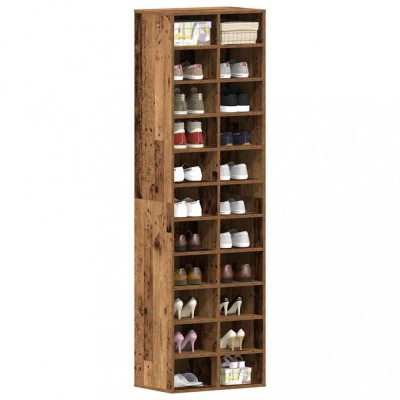 vidaXL Dulap Pantofi Lemn Vechi 54x34x183 cm Lemn prelucrat foto
