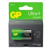 Baterii alcaline UltraPlus GP R20 D 2buc blister GP13AUPTA21-2GSB2