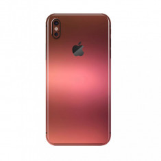 Set Folii Skin Acoperire 360 Compatibile cu Apple iPhone X (Set 2) - Wraps Skin Chameleon Aubergine Bronze Matt Metalic