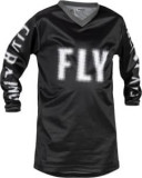 Bluză off road FLY RACING YOUTH F-16 culoare negru/alb, mărime YM