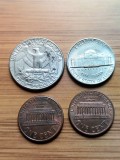 Lot 4 monede USA anul 1989