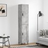 VidaXL Dulap &icirc;nalt, gri beton, 34,5x34x180 cm, lemn prelucrat