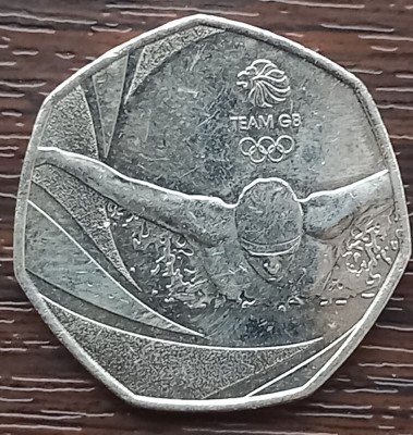 (S) MONEDA ANGLIA - 50 PENCE 2016, ECHIPA ANGLIEI LA OLIMPIADA DE LA RIO foto