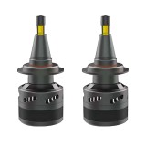 Set 2 Becuri Auto LED H7, 3 Culori, Schimbare Culoare Prin Oprire/Pornire, 12V-24V, Plug &amp; Play, Fara Ventilator, Compatibile Faza Scurta/Lunga, 6000K