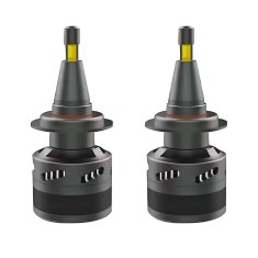 Set 2 Becuri Auto LED H7, 3 Culori, Schimbare Culoare Prin Oprire/Pornire, 12V-24V, Plug &amp; Play, Fara Ventilator, Compatibile Faza Scurta/Lunga, 6000K