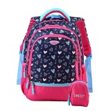 Ghiozdan scolar inimioare Daco 38 cm