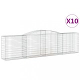 Cumpara ieftin Cosuri gabion arcuite 10 buc, 400x50x100/120 cm fier galvanizat