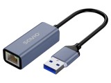 Adaptor USB 3.1 Gen 1 la Ethernet SAVIO AK-83, 0,18m, aluminiu gri PnP