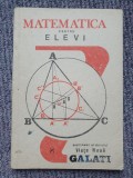 MATEMATICA PENTRU ELEVI nr 8, 1989, SUPLIMENT al ZIARULUI VIATA NOUA GALATI