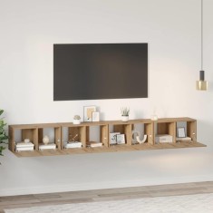 vidaXL Set comodă TV Pe perete 4 pcs stejar artizanal 60 x 30 x 30 cm 3393572