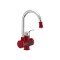 Robinet instant Electra Mixxus, 3 kW, plastic/inox, 2-2.5 l/minut, maxim 60 C, Argintiu/Rosu