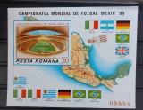 Romania 1986 - Colita C.M. de Fotbal Mexic '86 MNH
