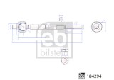 FEBI BILSTEIN 184294 Articulatie axiala, cap de bara