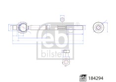 FEBI BILSTEIN 184294 Articulatie axiala, cap de bara foto