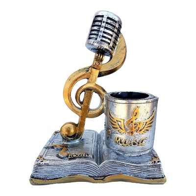 Statueta, suport pentru pixuri cu cheia sol, 20 cm, 1549G foto