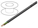 Cablu electric H03VV-F 3x0,75mm2 rotund litat Cu PVC negru 300V