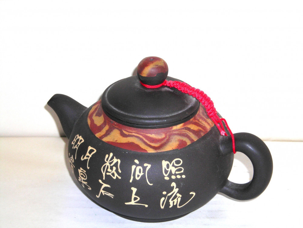 Ceainic ceramica chinezeasca, modelat si decorat manual - Yyxing Zisha -  marcat | Okazii.ro