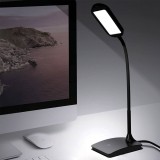 Lampa de Birou, Model cu LED, Funcție Tactilă, Braț Flexibil, Culoare Neagră, Oem