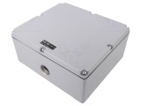 Carcasa universala ILME AM 2320 din Aluminiu, Gri &icirc;nchis, Cu orificiu, Dimensiuni 205x230x102 mm