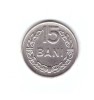 Moneda 15 bani 1966, stare buna, curata, Nichel