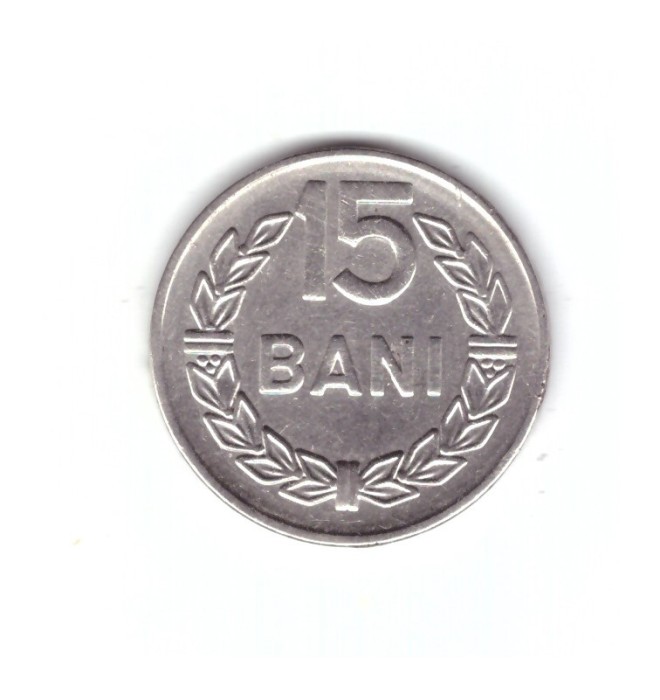 Moneda 15 bani 1966, stare buna, curata