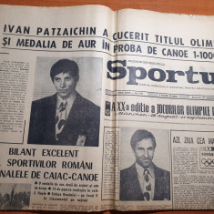 sportul 10 septembrie 1972- ivan patzaichin a cucerit titlul olimpic la j.o