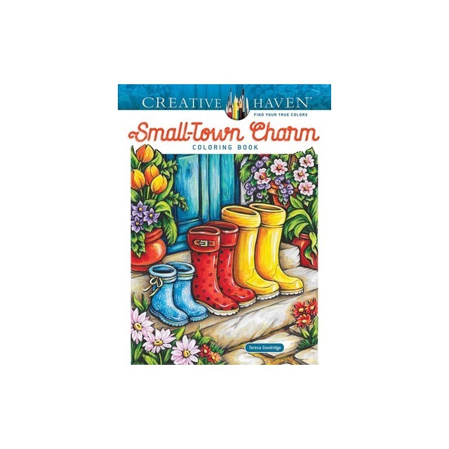 Creative Haven Small-Town Charm Coloring Book