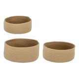 Cumpara ieftin Set 3 cosuri depozitare natur &Oslash;22x8h; &oslash;25x10h; &oslash;28x12h