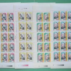 TIMBRE ROMANIA MNH LP1382/1995 Aniversari -Comemorari -5 COLI - 25 de timbre