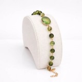 Cumpara ieftin Brățară Aur Roz Argint 925 Cuarț Verde Aurora, reglabilă 18-23cm, Handmade Italy, Cutie Cadou