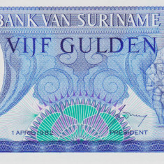 Bancnota Suriname 5 Gulden 1982 - P125 UNC