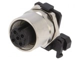 Soclu M12 PIN 5 mamă DeviceNet CANopen THT IP67 60V